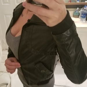 Faux Leather Jacket Small